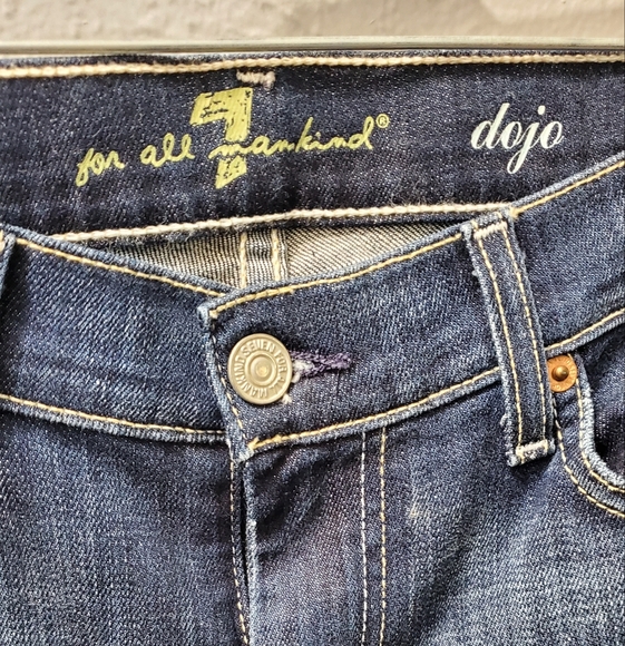 7 For All Mankind Dark Blue High Rise Jeans - Picture 1 of 15